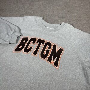 Vintage BCTGM Hoodie Sweatshirt Mens XL Gray Fleece Union Line Made In USA